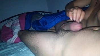 Slow blowjob performed by dark-haired Bulgarian woman on the bed