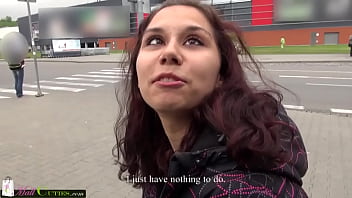Skinny Croatian woman was tricked into having sex for money in a store