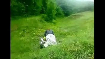 Guy fucks teen Croatian woman on the lawn in the forest